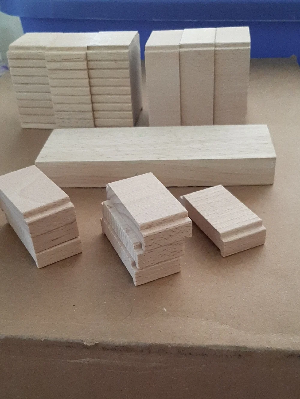 Natural Wood Train Risers